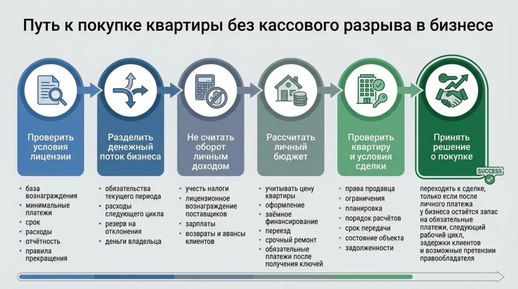 Путь к покупке квартиры без кассового разрыва в бизнесе
